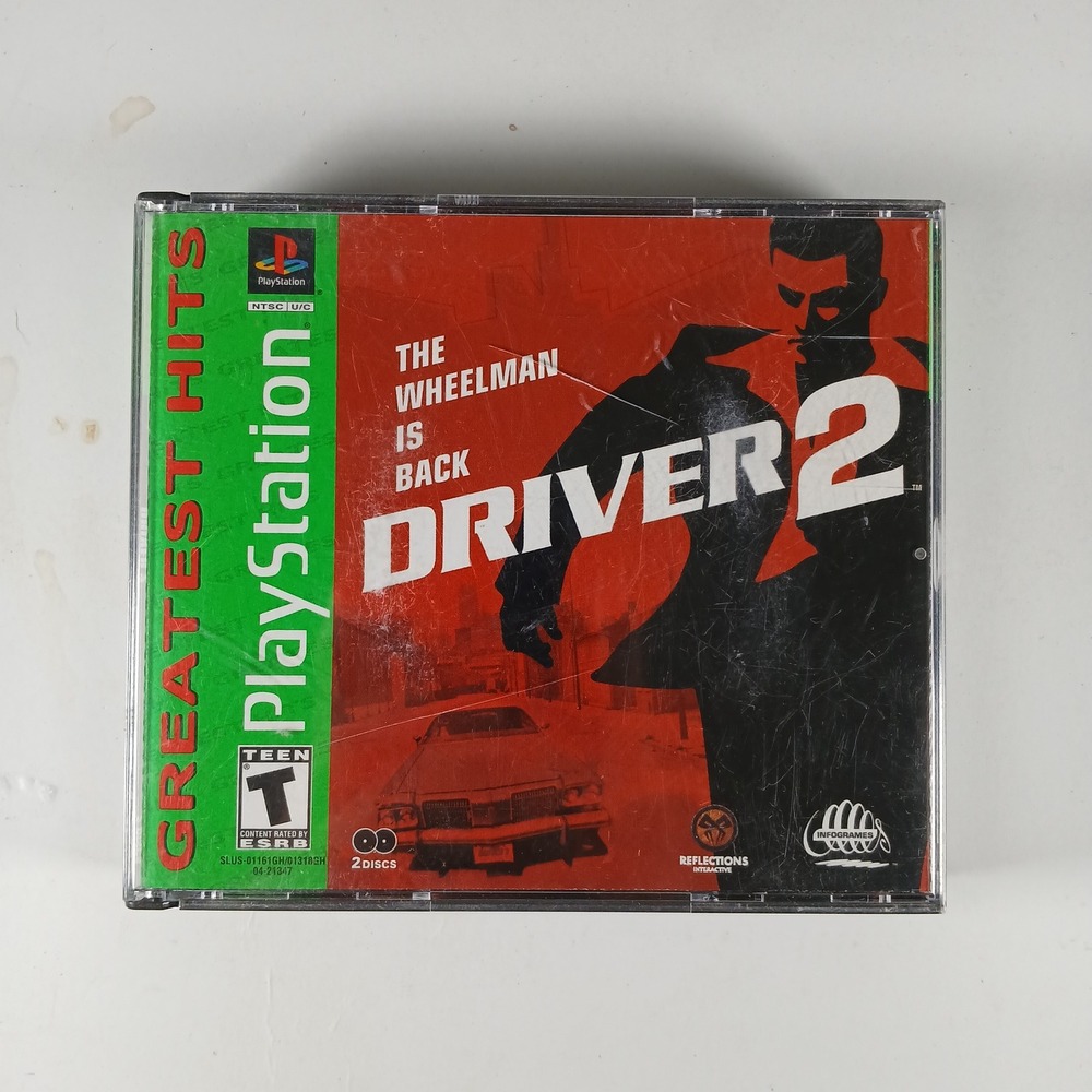 Driver 2 PS1 PlayStation 1 Video Game Greatest Hits 2-Disc Set SLUS-01161GH